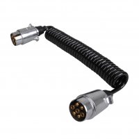 12V SPIRAL CABLE METAL 7 POLES WITH 2X PLUGS 3.5MTR (1PC)