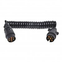 12V SPIRAL CABLE PVC 7 POLES WITH 2X CONNECTOR 3MTR (1PC)