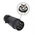 12v stekker 7polig pvc met kabelschoenaansluiting 1st