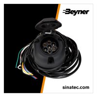 12V TREKHAAKKABELSET PVC 7+1 POLIG + KABEL 8 ADERIG 2,0METER (1ST)