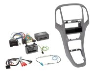 2-DIN MET POCKET + RADIO ADAPTER KIT OPEL ASTRA 2009-2016 KLEUR: TITANIUM GRIJS (1ST)