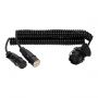 24V ADAPTER SPIRAL CABLE + 3 MOUNTED PLUGS 3-4MTR (1PC)