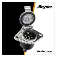 24V SOCKET ALUMINUM 7-POLE BOOT CONNECTION N-TYPE (1PC)