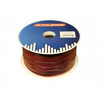 2X 0.75MM² LOUDSPEAKER CABLE. PER ROLL OF 100 METERS RED / BLACK (1PC)