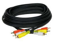 A / V CABLE 5 MTR. 3 PLUGS RED - WHITE - YELLOW (1PC)