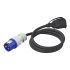 adapter cable 150cm 3x25mm from cee plug to schuko plug box 1pc