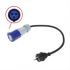 adapter cable 40cm from schuko plug to cee 1pc