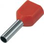 ADEREINDHULS DUBBEL ROOD 2X 1,0MM² LENGTE=8 (20ST)