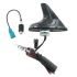 antenne shark requin noire brillant 1pc