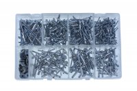 ASSORTMENT BLIND RIVETS NORMAL & LARGE HEAD 475-PIECE (1PC) ASSORTMENT BLIND RIVETS NORMAL & LARGE HEAD 475-PIECE (1PC)