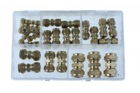 ASSORTMENT COMPRESSION FITTINGS 3/16-1/2 25-PIECE (1PC) ASSORTMENT COMPRESSION FITTINGS 3/16-1/2 25-PIECE (1PC)