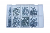 ASSORTMENT DRILLING SCREWS ZINC PLATED PAN HEAD PHILIPSDRIVE 122-PIECE (1PC) ASSORTMENT DRILLING SCREWS ZINC PLATED PAN HEAD PHILIPSDRIVE 122-PIECE (1PC)
