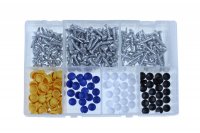 ASSORTMENT NUMBER PLATE SCREWS + CAP 350-PIECE (1PC)