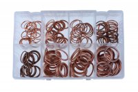 ASSORTMENT SEALING RINGS FILLED COPPER LARGE 160-PIECE (1PC)