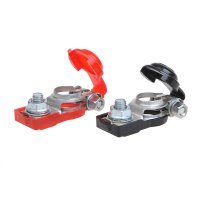 BATTERY TERMINAL CLAMP SET (WITH) & (-) WITH PLASTIC PROTECTION RED/BLACK (1PC)