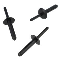 BLIND RIVET PLASTIC BLACK 6.0X31.5 DIAMETER=17 (20PCS)