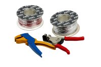 BUNDLE PROMO 0.75qmm BLACK/RED 50MTR + 2X STRIPPIER (4 PIECES) BUNDLE PROMO 0.75qmm BLACK/RED 50MTR + 2X STRIPPIER (4 PIECES)