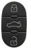 car key vag rubber pad 3 button for empty housing 1pcs