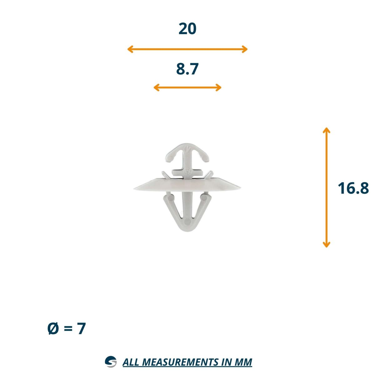 Clip Cofano Per Ford Fiesta, B-Max, Ecosport - BIAREN 1763358 - Giallo - Ricambio Originale - Foto 3