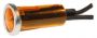 CONTROL LIGHT AMBER CHROME EDGE + WIRE (1PC)