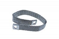 COPPER BRAIDED EARTH STRAP TIN COATED 20CM M10 TWO EYELETS (1PC)