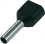 CORD END TERMINAL/BOOTLACE FERRULE DOUBLE BLACK 2X 6.0MM² L=14 (20PCS) CORD END TERMINAL/BOOTLACE FERRULE DOUBLE BLACK 2X 6.0MM² L=14 (20PCS)