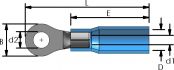 cosse oeillet thermoseal bleue m4 50pc