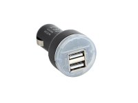 DUAL USB CAR CHARGER 12V / 24V 1X2,1A / 2X 1A (1PC)