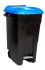 empty waste container 120l pedal blue 1pc