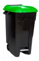 EMPTY WASTE CONTAINER 120L + PEDAL GREEN (1PC)