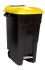 empty waste container 120l pedal yellow 1pc