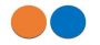 ENKELADERIGE KABEL PVC 1,0MM2 ORANJE/BLAUW (1M-100/ROL)