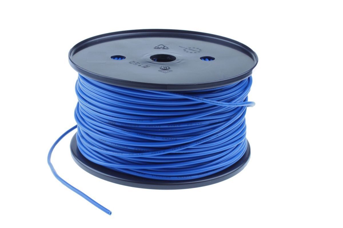 ENKELADERIGE KABEL PVC 1,5MM2 BLAUW (1M-100/ROL)