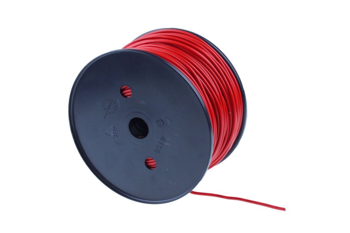 ENKELADERIGE KABEL PVC 1,5MM2 ROOD (1M-50/ROL)