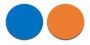 ENKELADERIGE KABEL PVC 2,0MM2 BLAUW/ORANJE (1M-100/ROL)