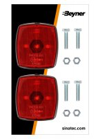 FEU DE MARQUAGE ROUGE 66X62MM (2PC) FEU DE MARQUAGE ROUGE 66X62MM (2PC)