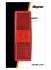 feu marqueur 12 24v rouge 110x40mm led 1pc