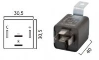 FLASHING LIGHT RELAY 12V 2 / 4X21W SAE STANDARD 4-POLE (1PC)