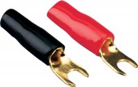 FORK CABLE SHOE 10 MM² 2 X RED 2 X BLACK (1PC)