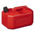 fuel can 10l plastic red unapproved low model 1pc