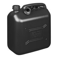 FUEL CAN 20 LITER PLASTIC BLACK UN-APPROVED (1PC)