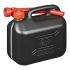 fuel can 5l plastic black unapproved 1pc
