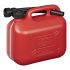 fuel can 5l plastic red unapproved 1pc