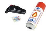 GROUPE D‘ACTIONS CONNEXIONS A SOUDER INCL. BRÛLEUR À GAZ + RECHARGE (6 PIÈCES) GROUPE D‘ACTIONS CONNEXIONS A SOUDER INCL. BRÛLEUR À GAZ + RECHARGE (6 PIÈCES)