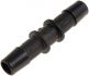 hose connector black straight 10mm 1pc