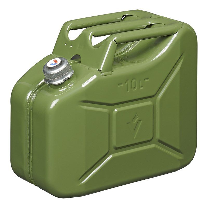 JERRY CAN 10L METAL GREEN WITH MAGNETIC CAP UN- & TÜV/GS-APPROVED(1PC ...