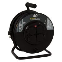 KABELHASPEL NEOPREEN (IP44) 3X1,5MM2 ZWART 40 METER