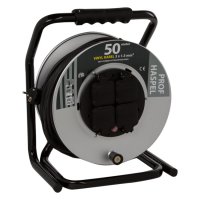 KABELHASPEL NEPROEEN 3X1,5MM2 ZWART 50 METER