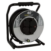 KABELHASPEL PROF MET RANDAARDE 3X1,5MM2 ZWART 40 METER