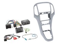 KIT ADAPTATEUR 2 DIN + RADIO OPEL ASTRA 2009-2016 COULEUR: PLATINE ARGENT (1PC)